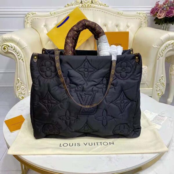 Louis Vuitton LV Unisex OnTheGO GM Tote Bag Black Econyl (4)