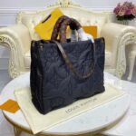 Louis Vuitton LV Unisex OnTheGO GM Tote Bag Black Econyl – Image 4