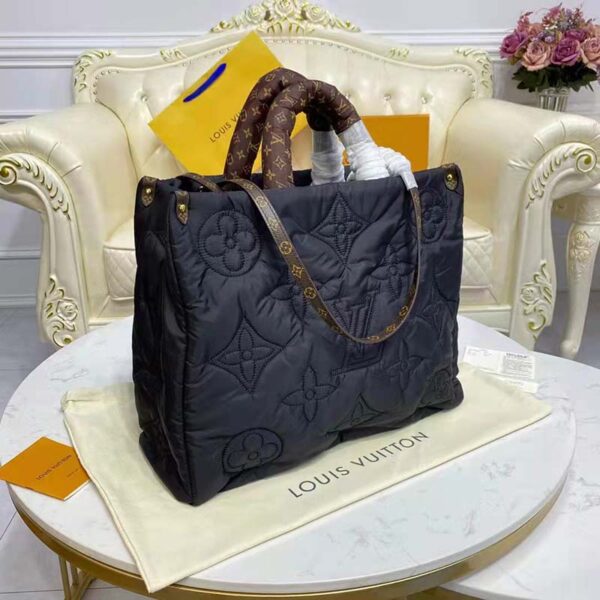 Louis Vuitton LV Unisex OnTheGO GM Tote Bag Black Econyl (5)