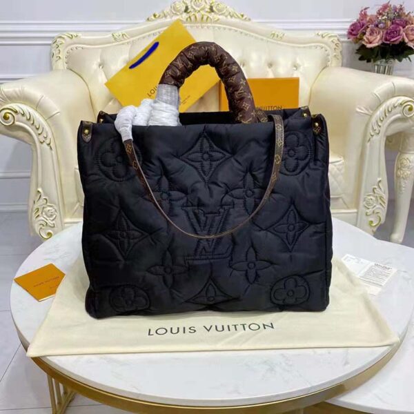 Louis Vuitton LV Unisex OnTheGO GM Tote Bag Black Econyl (6)
