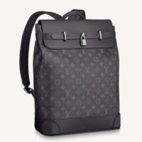 Louis Vuitton LV Unisex Steamer Backpack Black Monogram Eclipse Canvas