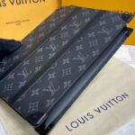 Louis Vuitton LV Unisex Trunk Pouch Black Monogram Eclipse Canvas Leather - Imagen 5