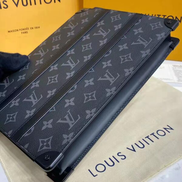 Louis Vuitton LV Unisex Trunk Pouch Black Monogram Eclipse Canvas Leather (6)