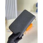 Louis Vuitton LV Unisex Zippy Organizer Wallet Taiga Leather Black Noir - Imagen 3