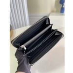 Louis Vuitton LV Unisex Zippy Organizer Wallet Taiga Leather Black Noir - Imagen 5