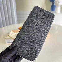 Louis Vuitton LV Unisex Zippy Wallet Vertical Taiga Black Cowhide Leather (2)