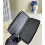 Louis Vuitton LV Unisex Zippy Wallet Vertical Taiga Black Cowhide Leather – Bild 5