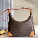 Louis Vuitton LV Women Boulogne Handbag Beige Brown Monogram Coated Canvas – Image 2