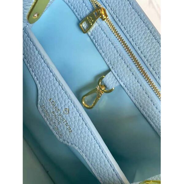 Louis Vuitton LV Women Capucines BB Handbag Dusk Blue Taurillon Calfskin (11)