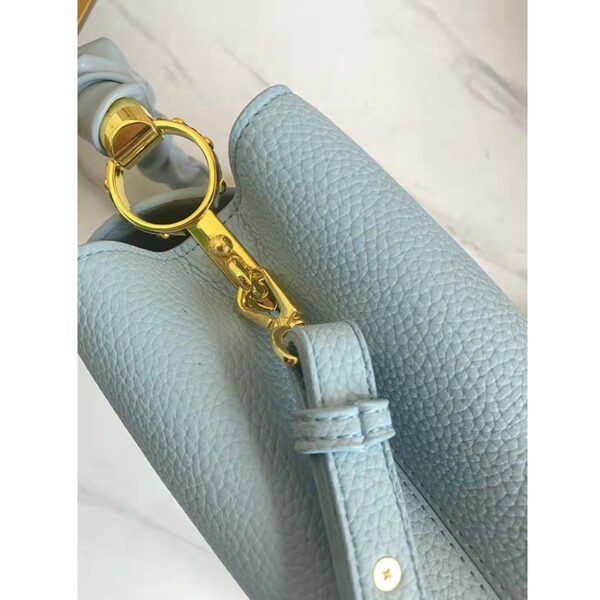Louis Vuitton LV Women Capucines BB Handbag Dusk Blue Taurillon Calfskin (9)