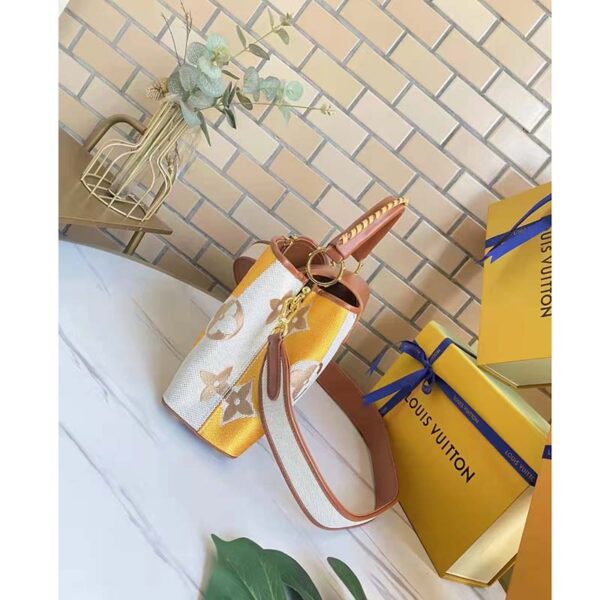 Louis Vuitton LV Women Capucines BB Handbag Yellow Calfskin Canvas (2)