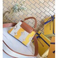 Louis Vuitton LV Women Capucines BB Handbag Yellow Calfskin Canvas (4)