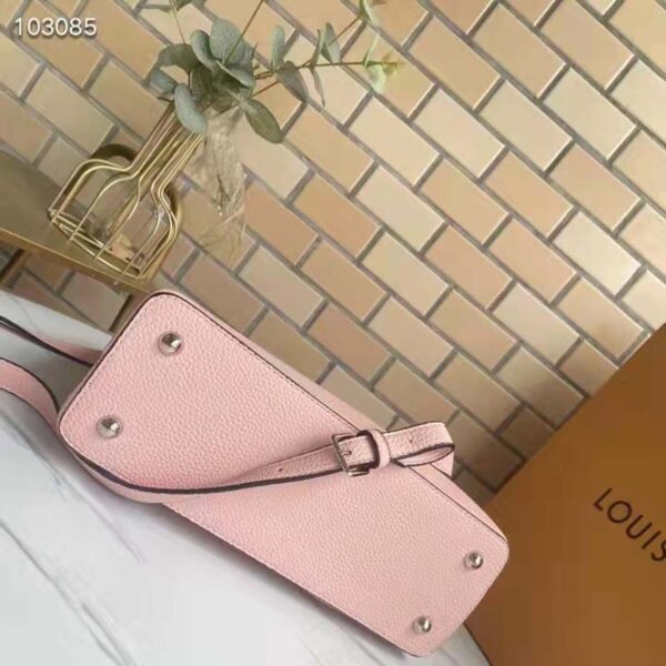 Louis Vuitton LV Women Capucines MM Handbag Magnolia Pink Taurillon Leather (6)