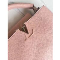 Louis Vuitton LV Women Capucines MM Handbag Magnolia Pink Taurillon Leather