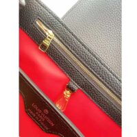 Louis Vuitton LV Women Capucines MM Handbag Noir Black Rouge Taurillon Leather