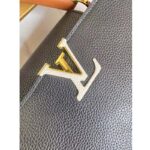 Louis Vuitton LV Women Capucines MM Handbag Noir Black Rouge Taurillon Leather - immagine 7