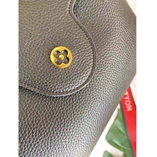 Louis Vuitton LV Women Capucines MM Handbag Noir Black Rouge Taurillon Leather (8)
