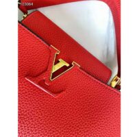 Louis Vuitton LV Women Capucines MM Handbag Scarlet Red Taurillon Leather