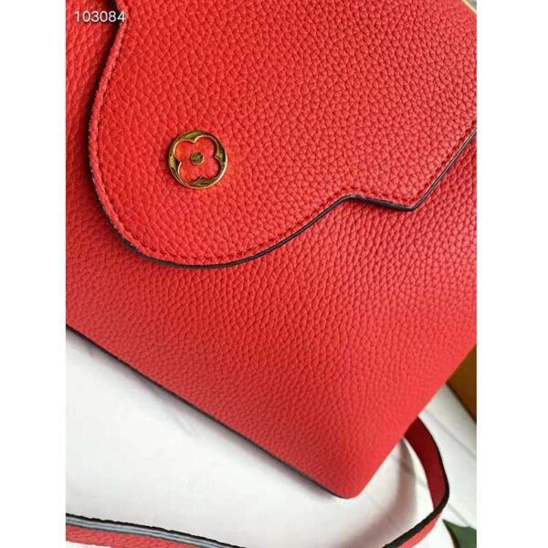 Louis Vuitton LV Women Capucines MM Handbag Scarlet Red Taurillon Leather (8)