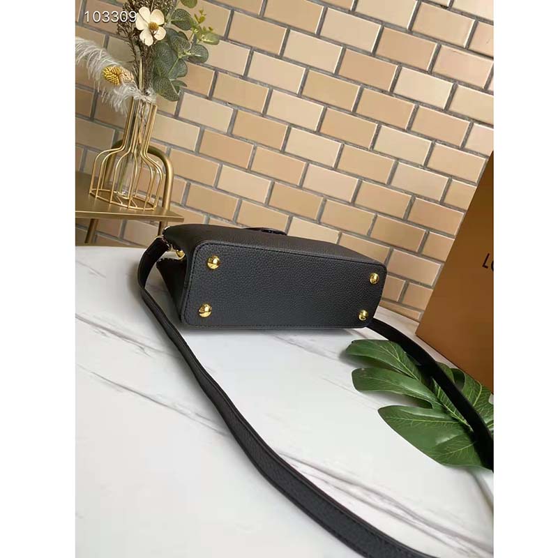 Louis Vuitton Capucines Mini, Black Leather with Genuine Python