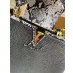 Louis Vuitton LV Women Capucines Mini Handbag Black Taurillon Leather Python Skin - immagine 8