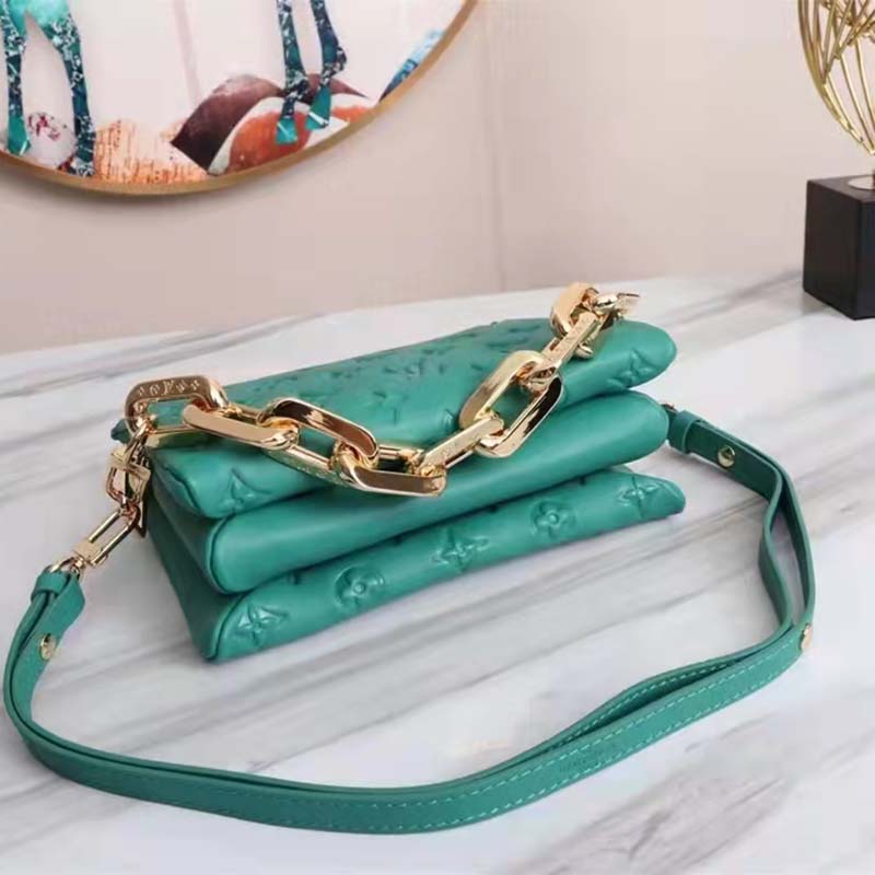 Louis Vuitton Coussin BB Emeraude Green Monogram Chain Shoulder Crossbody  Bag