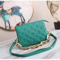 Louis Vuitton LV Women Coussin BB Handbag Emerald Monogram Embossed Puffy Lambskin (12)