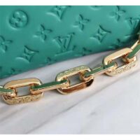 Louis Vuitton LV Women Coussin BB Handbag Emerald Monogram Embossed Puffy Lambskin (12)