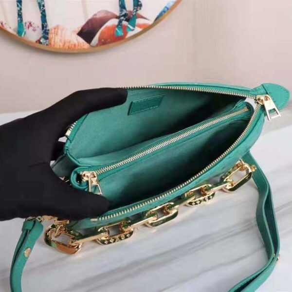 Louis Vuitton LV Women Coussin BB Handbag Emerald Monogram Embossed Puffy Lambskin (9)