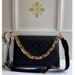 Louis Vuitton LV Women Coussin PM Handbag Black Monogram Embossed Puffy Lambskin - Bild 3