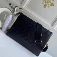 Louis Vuitton LV Women Coussin MM Handbag Black Monogram Embossed Puffy Lambskin (2)