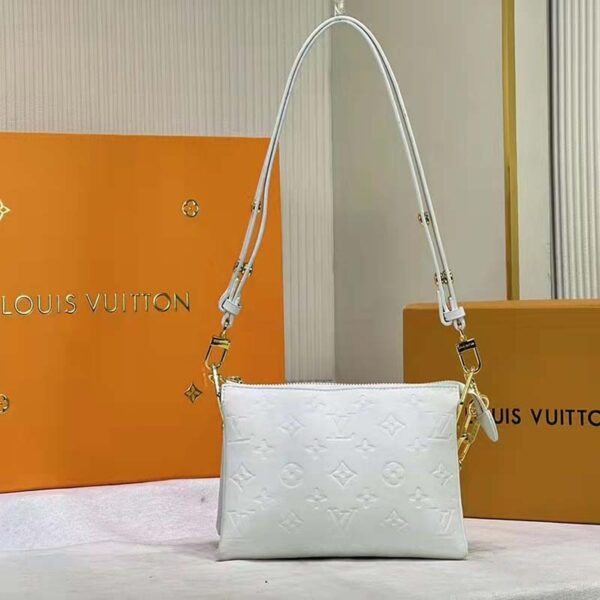 Louis Vuitton LV Women Coussin PM Cream Monogram-Embossed Puffy Lambskin Calfskin (5)