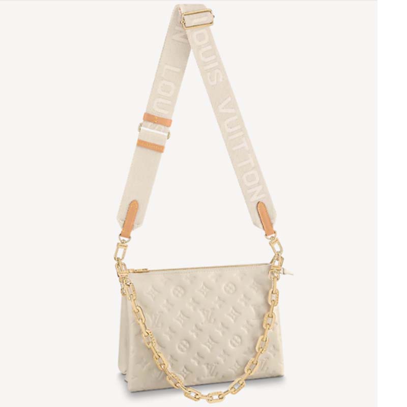 Louis Vuitton Cream Puffy Monogram Lambskin Coussin PM Gold Hardware, 2021  Available For Immediate Sale At Sotheby's