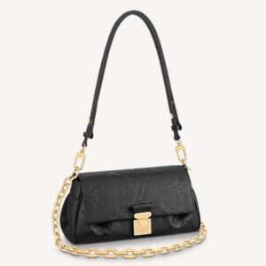 Louis Vuitton LV Women Favorite Black Monogram Empreinte Cowhide Leather