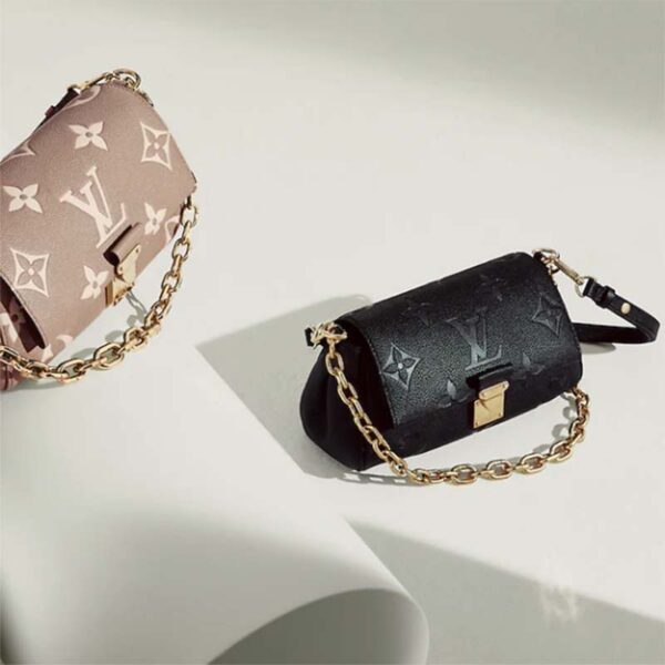 Louis Vuitton LV Women Favorite Black Monogram Empreinte Cowhide Leather (4)