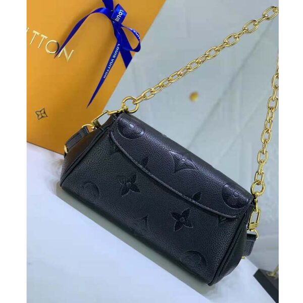 Louis Vuitton LV Women Favorite Black Monogram Empreinte Cowhide Leather (5)