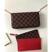 Louis Vuitton LV Women Félicie Pochette Brown Damier Ebene Coated Canvas