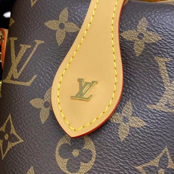 Louis Vuitton LV Women Fold Me Pouch Brown Monogram Canvas Cowhide Leather (10)