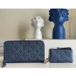 Louis Vuitton LV Women Key Pouch Navy Nacre Embossed Grained Cowhide Leather - Image 3