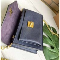 Louis Vuitton LV Women Mylockme Chain Pochette Navy Soft Grained Calfskin