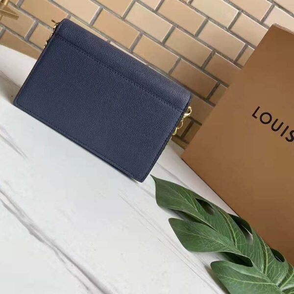 Louis Vuitton LV Women Mylockme Chain Bag Navy Soft Grained Calfskin (6)