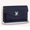 Louis Vuitton LV Women Mylockme Chain Pochette Navy Soft Grained Calfskin