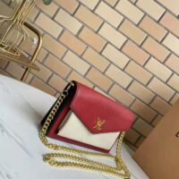 Louis Vuitton LV Women Mylockme Chain Pochette Red Soft Grained Calfskin
