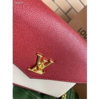 Louis Vuitton LV Women Mylockme Chain Pochette Red Soft Grained Calfskin