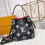 Louis Vuitton LV Women NéoNoé MM Bucket Bag Black Embossed Grained Cowhide Leather – Image 4