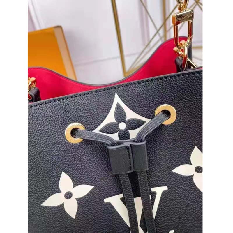 Louis Vuitton M56963 LV NéoNoé MM bucket Bag in Black Cowhide Leather  Replica sale online ,buy fake bag