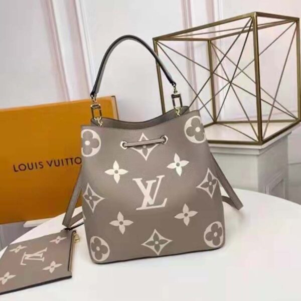 Louis Vuitton LV Women NéoNoé MM Bucket Bag Cream Embossed Grained Cowhide Leather (5)