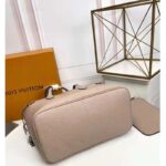 Louis Vuitton LV Women Neverfull MM Tote Beige Embossed Cowhide Leather - Image 5
