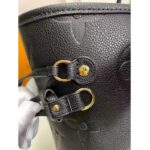 Louis Vuitton LV Women Neverfull MM Tote Black Embossed Cowhide Leather – Image 9