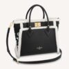 Louis Vuitton LV Women On My Side MM Handbag Black Shearling Grained Calf